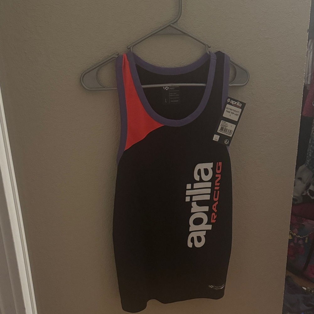 Official Aprilia Racing Black and Red Tank Top